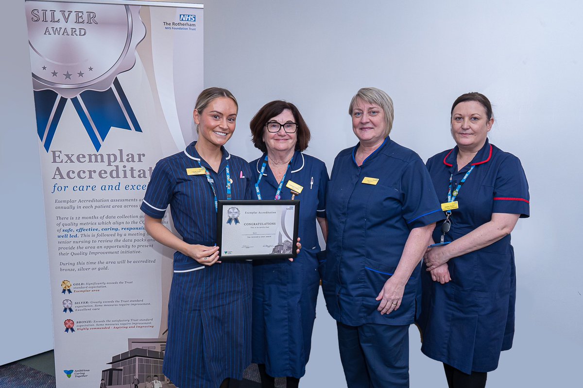 Exemplar Accreditation Y2! What a fantastic way to start the year. <a href="/lauren_hugill/">Lauren Hugill</a> Our Inspirational Leader gaining Silver Accreditation and demonstrating the team commitment to outstanding patient care on Ward B10🥈🤩🎉 <a href="/SurgicalDivisi1/">TRFT Care Group 2 (Surgery)</a> <a href="/RotherhamNHS_FT/">The Rotherham NHS FT</a> <a href="/HelenDobson17/">Helen Dobson</a> <a href="/timmsd/">Debbie Timms</a>