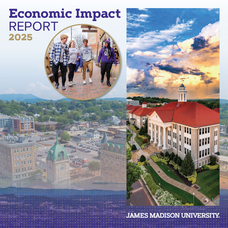 JMUresearch's tweet photo. Check out the Office of Economic and Community Development's new Economic Impact Report for 2025, full of fascinating insights about #JMU's impact on Harrisonburg, Virginia and beyond: https://t.co/fkPcOZrV6W https://t.co/FUX6NWRRyf