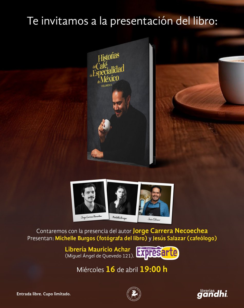 elrudo_viornery's tweet image. Hoy presentan una belleza de libro que todo amante al café debe tener, y aunque me encantaría estar en la presentación, de momento ando algo gastado y con materiales pendientes para leer.
@Cafeologia_of @Cafeologo @tihu @gdelgadillo2018 @expocafe #Yotomocafé #BuenosLibros.