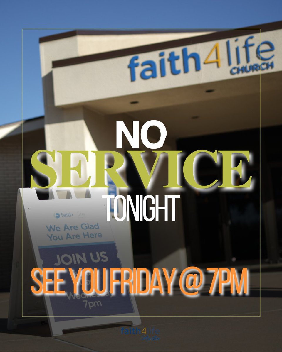 Faith4LifeAUS's tweet image. NO MID-WEEK SERVICE TONIGHT!

See you THIS Friday at 7pm for our GOOD FRIDAY service!

#noservice #goodfriday #midweek #wednesday #friday #faith4lifeaus