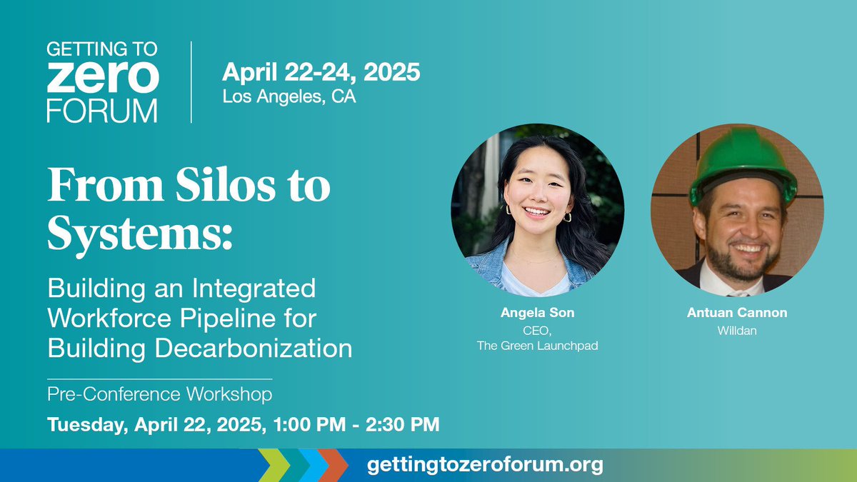 Getting to Zero Market Leadership and Forum (@gtzforum) on Twitter photo How do we prepare the green workforce of the future? Join us for a pre-conference workshop <a href="/gtzforum/">Getting to Zero Market Leadership and Forum</a> to gain practical tools to break down silos and build a more coordinated workforce system.
Learn more and register at ๐ hubs.li/Q03hyHyz0
#GettingtoZero #GreenJobs How do we prepare the green workforce of the future? Join us for a pre-conference workshop <a href="/gtzforum/">Getting to Zero Market Leadership and Forum</a> to gain practical tools to break down silos and build a more coordinated workforce system.
Learn more and register at ๐ hubs.li/Q03hyHyz0
#GettingtoZero #GreenJobs