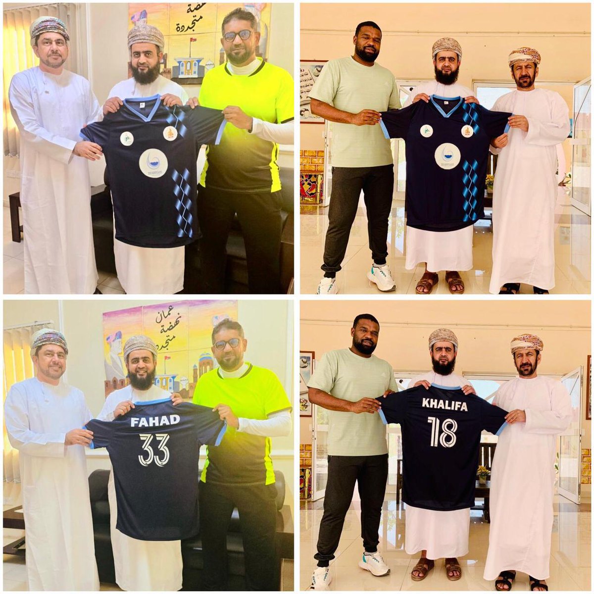 تحت رعايةد/سالم المعمري مديرمدرسة دقال وأ/علي المعمري مديرمدرسة أبي بن كعب،تم تدشين طقم ملابس المباريات لفريقي مدرستي دقال وأبي بن كعب بمسمى (فريق مدارس وادي بني عمر)للمشاركةفي بطولة معلمي مدارس ولاية صحم لعام ٢٠٢٥،بدعم من شركة الهلال لتكنولوجيا المياه لصاحبها الفاضل هلال المعمري