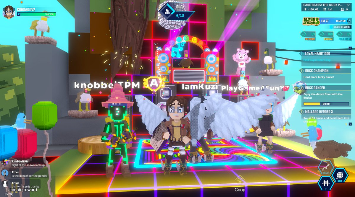 korsakov2's tweet photo. Dancing ducks, only in @TheSandboxGame 🦆 https://t.co/vajyUCd180 #AlphaSeason5 https://t.co/jrD3LUE8Kr