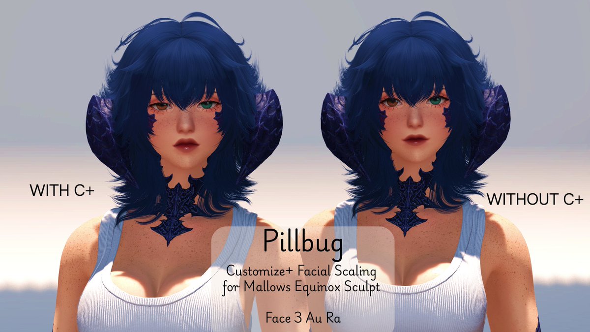 Introducing Pillbug! My personal c+ facial scaling for Mallows Equinox sculpt
xivmodarchive.com/modid/134944

#mallowsgarden
