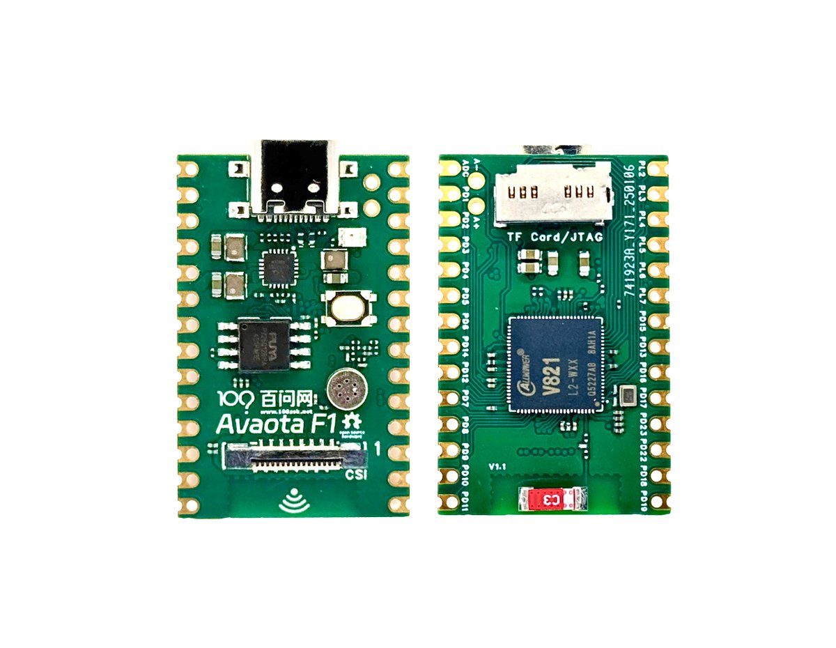 GLGH_'s tweet image. AvaotaF1 RISC-V 32 Linux + RTOS AMP With Wi-Fi Devboard Now Open Source under CERN-OHL-S-2.0 license. Check it out at Github:
github.com/AvaotaSBC/Avao…