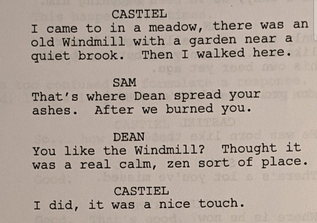CasIsLoved's tweet photo. we were robbed of cas shirtless, his wings flaring
we were robbed of cas in floral patterns
we were robbed of dean spreading cas' ashes
we were robbed of I lost Cas and it damn near broke me

we were robbed... https://t.co/xGWzqnriSk