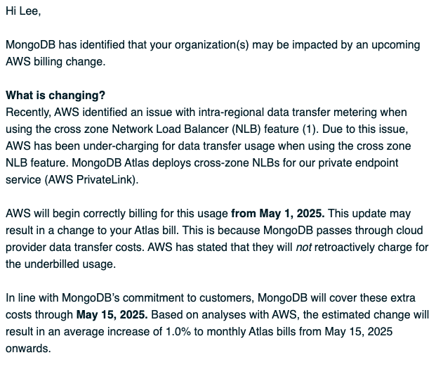 Joolz's tweet image. It seems like a service team at AWS was asking, 'How can we make more money?' ... I know we'll identify a "billing mistake."