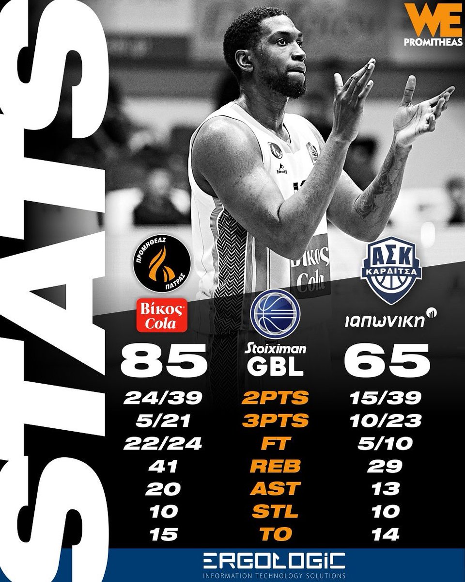 promitheasbc's tweet image. 📈 #PostGameStats
🤝 @ERGOLOGIC_SA 
#promitheaspatras #promitheasbc #wepromitheas #StoiximanGBL