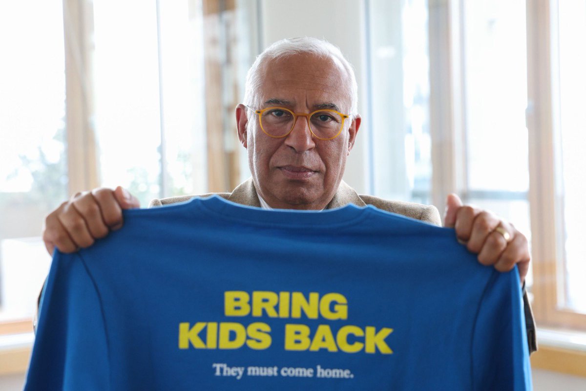 António Costa (@eucopresident) on Twitter photo This Easter, as we come together with loved ones, thousands of Ukrainian children remain separated from theirs—taken from their homes by Russia.
I’m joining President <a href="/ZelenskyyUa/">Volodymyr Zelenskyy / Володимир Зеленський</a>’s #BringKidsBack initiative to demand their safe return.
There can be no peace without justice—and This Easter, as we come together with loved ones, thousands of Ukrainian children remain separated from theirs—taken from their homes by Russia.
I’m joining President <a href="/ZelenskyyUa/">Volodymyr Zelenskyy / Володимир Зеленський</a>’s #BringKidsBack initiative to demand their safe return.
There can be no peace without justice—and