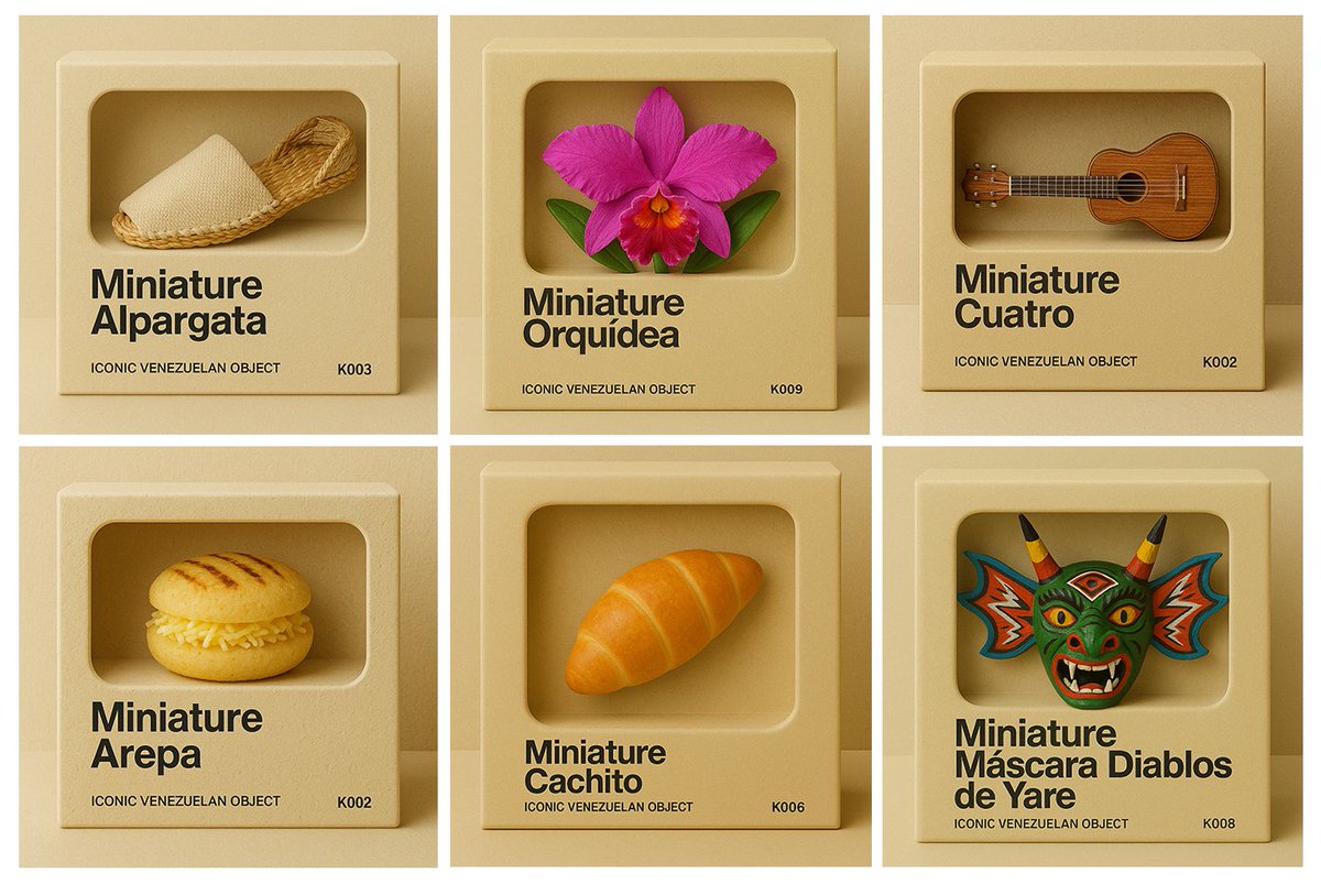 I came across the beautiful collection <a href="/MSchwaibold/">Marvin Schwaibold</a>  created of New York City objects, and I couldn’t resist making my own version featuring some of the most iconic things from Venezuela