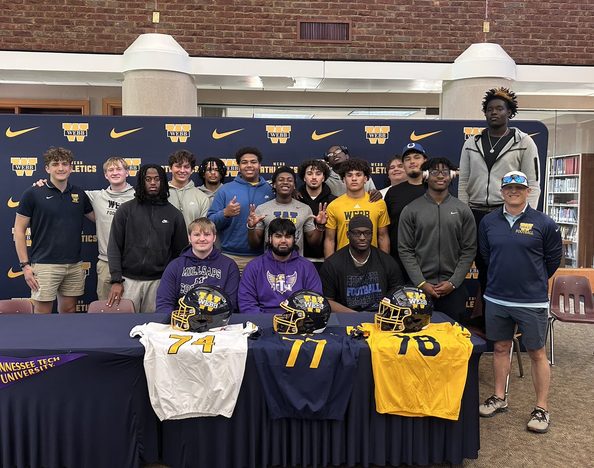 webb_athletics's tweet photo. Congratulations to Caroline, Jason, Caleb, Jackson, and Armaan from The Webb School for their remarkable achievements in pursuing athletic careers at such prestigious colleges! #feetelite https://t.co/G4E5s5LLsu
