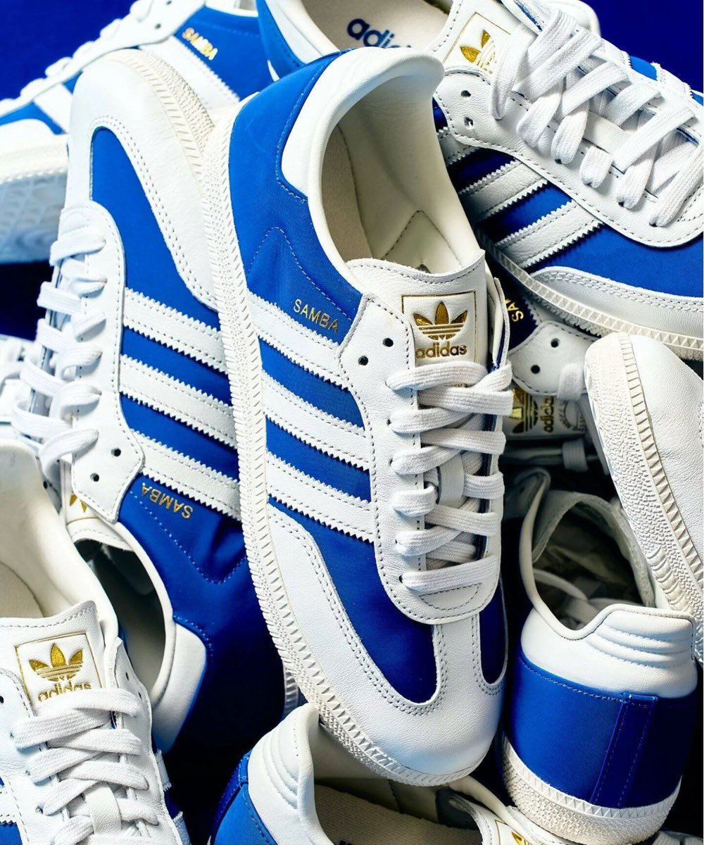 417限定色】adidas Samba OG “Crystal White/Royal Blue”の国内