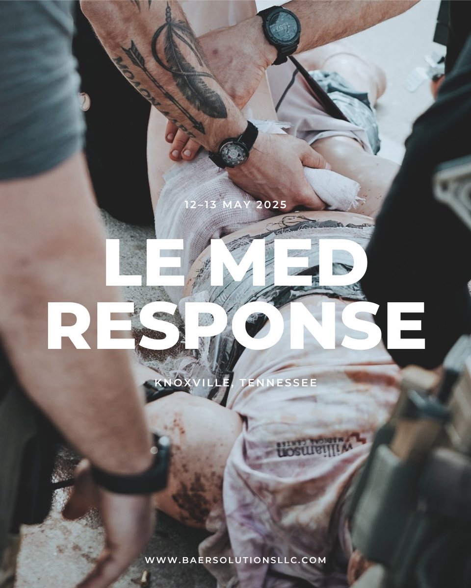 BaerSolutions's tweet image. Do you train medical and shooting? 

We do here. LE Med Apps with Paul Pollack coming up on 12-13 May in Knoxville, TN. 

Sign up here - baersolutionsllc.com/view-all

#baersolutions #med #medical #getoutandtrain