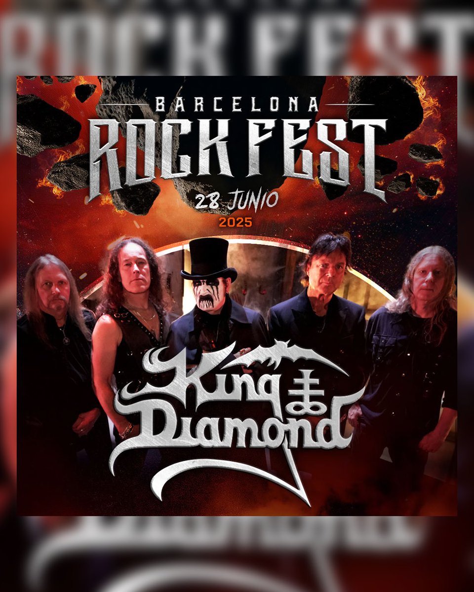 kingdiamond's tweet image. We’re bringing the darkness to Barcelona Rock Fest. ⚰️🩸
King Diamond returns to Spain on June 28, 2025 for a night of heavy metal horror you won’t forget.
Prepare yourselves.
Tickets & info: kingdiamondcoven.com