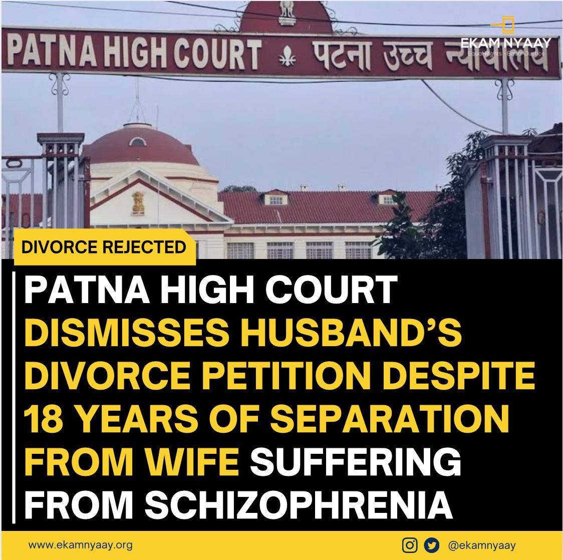 ASarpall4079's tweet photo. Husband claimed wife has schizophrenia & she started attacking him with knife & spoon soon after Marriage
After 18 YEARS OF SEPARATION, Court still denies divorce to the man saying mere existence of mental illness is no ground for Divorce! #AAWAZPOWEROFMEN
#SAVEMENSAVEINDIA https://t.co/BNXTnpdTtX
