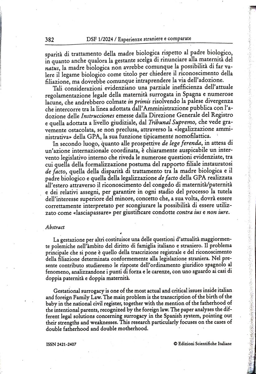 Dir_Successioni's tweet photo. #Maternità #surrogata e #omogenitorialità: il caso spagnolo
di Elisabetta Mazzilli

We publish the Abstract https://t.co/rFQzgNHvJi