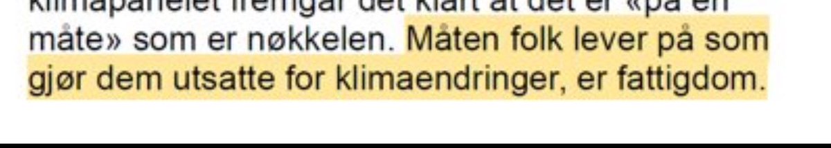 Meget bra og dette utklippet liker jeg godt.
Fattigdom er roten til alt vondt. Vi må øke levestandarden til verdens fattigste gjennom økt energiforbruk som ny infrastruktur med mer.
Da blir de fattige motstandsdyktige mot klimaendringene.