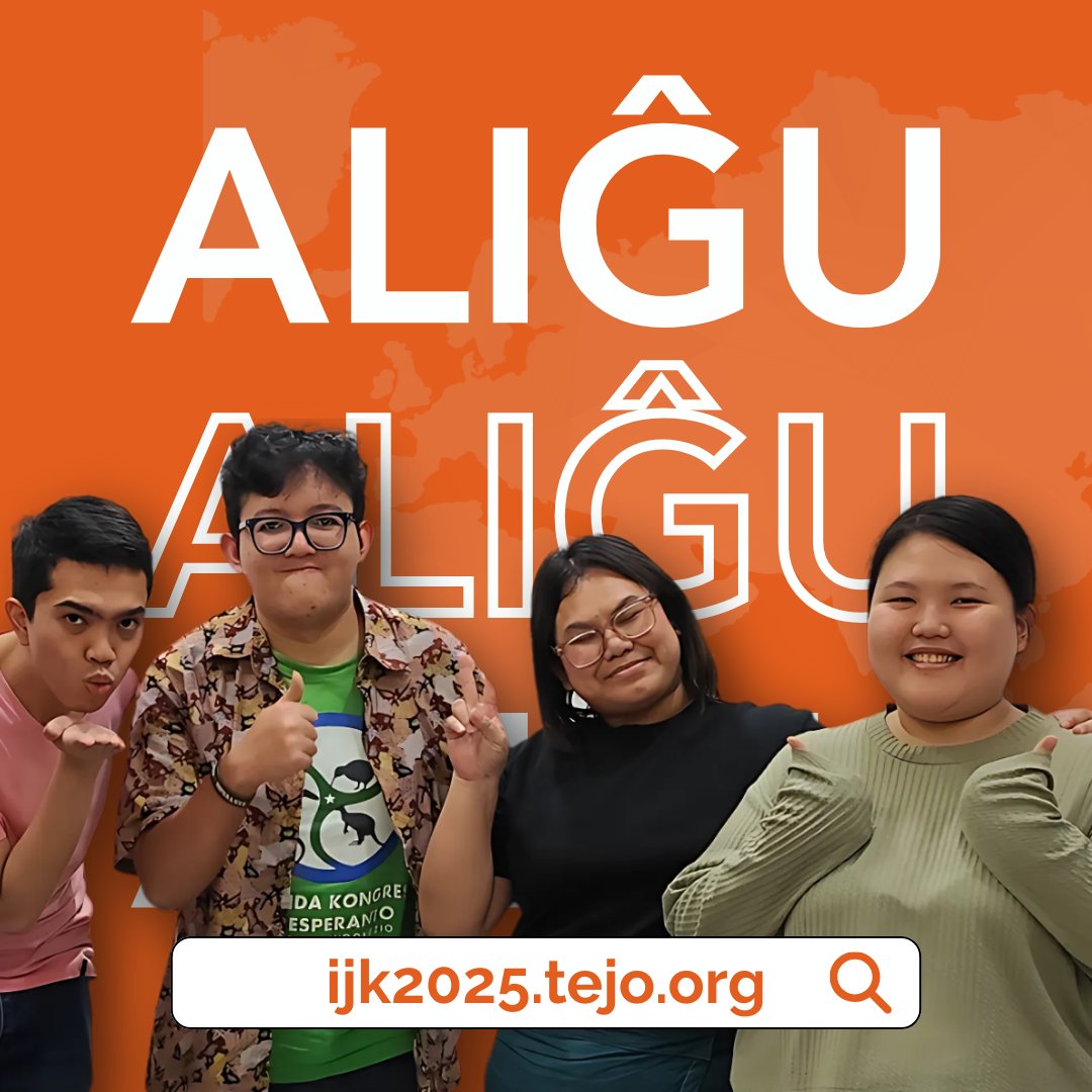 tejoesperanto's tweet photo. ‼️LASTAJ TAGOJ POR ALIĜI EN LA DUA ALIĜPERIODO! La dua aliĝperiodo finiĝos la 20-an de aprilo. Nepre ne maltrafu ĉi tiun okazon! 

🚀Aliĝu al la 81-a IJK de #Esperanto en Cisarua, Indonezio de la 9-a ĝis la 16-a de aŭgusto 2025.  🇮🇩

👉Kuru al la aliĝilo: https://t.co/7YF13C3vL5 https://t.co/XkWBoCJlKu