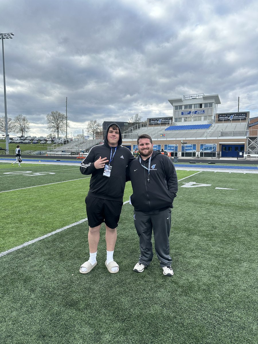 Ty England (@tyengland74) on Twitter photo Had a great time at <a href="/TMU_Football/">Thomas More Football</a> watching their spring practice yesterday thanks for the invite and hospitality can’t wait to be back!!🔵⚪️
@CoachFookes <a href="/coachcusickTM/">Kevin Cusick</a> <a href="/CoachNorwell/">Chris Norwell</a>
<a href="/LippertScouting/">Ryan Lippert</a> <a href="/LMHSAthletics/">Lloyd Memorial High School Athletics</a> <a href="/TimRecognition/">(Tim Swafford) Tim’s Top 5 Sports and Recognition.</a> <a href="/PrepRedzoneKY/">Prep Redzone Kentucky</a> Had a great time at <a href="/TMU_Football/">Thomas More Football</a> watching their spring practice yesterday thanks for the invite and hospitality can’t wait to be back!!🔵⚪️
@CoachFookes <a href="/coachcusickTM/">Kevin Cusick</a> <a href="/CoachNorwell/">Chris Norwell</a>
<a href="/LippertScouting/">Ryan Lippert</a> <a href="/LMHSAthletics/">Lloyd Memorial High School Athletics</a> <a href="/TimRecognition/">(Tim Swafford) Tim’s Top 5 Sports and Recognition.</a> <a href="/PrepRedzoneKY/">Prep Redzone Kentucky</a>