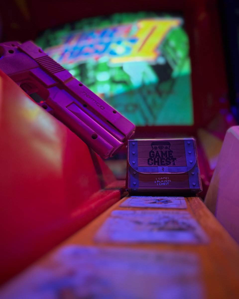 It’s high noon at <a href="/NQ64ArcadeBars/">NQ64 Arcade Bars</a>  — warming up  on Time Crisis before a tense game of #Showdown! Quick to learn, tough to master — can you outdraw your opponent?

20% off in our Easter Sale: pocketfoxgames.co.uk

#TheGameChest  #PocketFoxGames #CardGames #EasterSale
