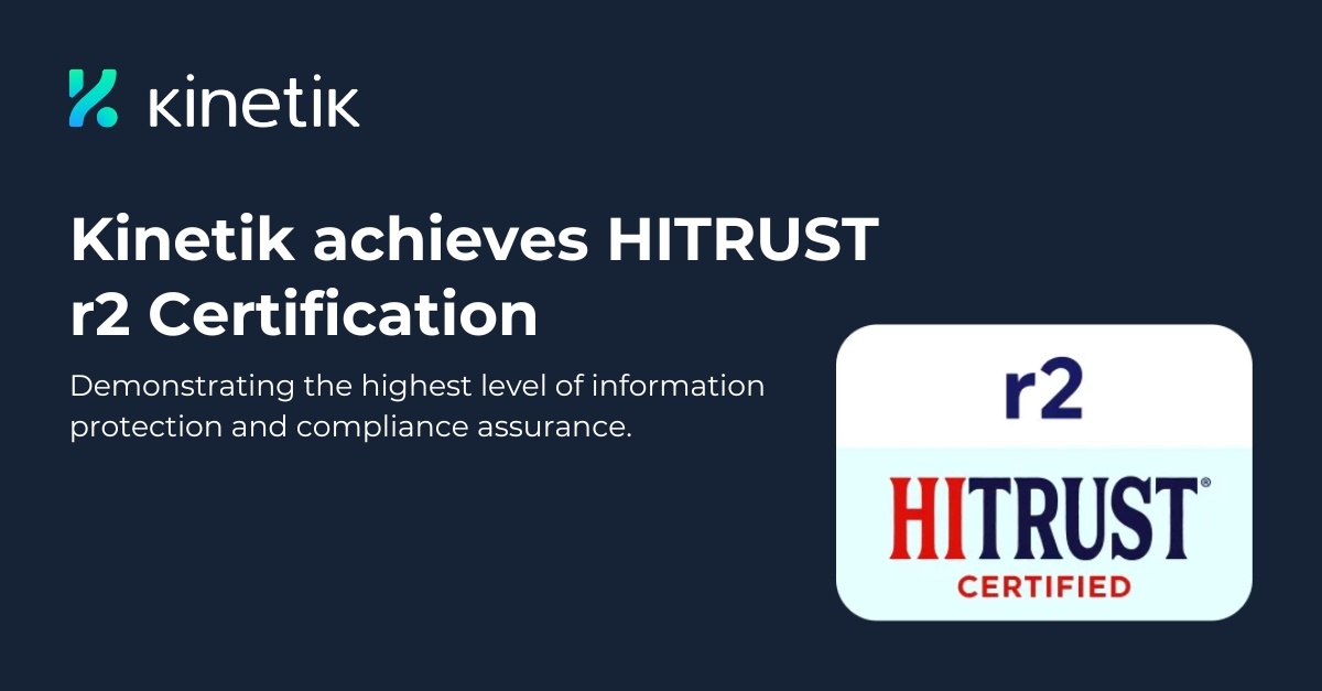 KinetikHealth's tweet photo. Kinetik is proud to be @HITRUST certified!
Thanks to our incredible Compliance Team for keeping us secure, compliant, and built to scale.
Read how #HITRUST is paving the way: https://t.co/TdZYUs36CH
#Compliance #HealthTech #TrustInAction #Kinetik https://t.co/lpNbJCqWsf