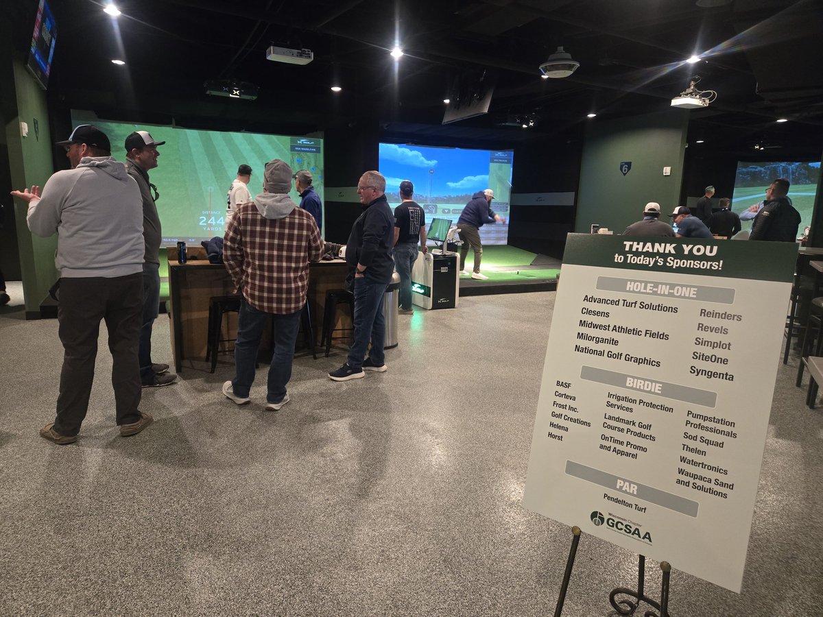 WGCSA's tweet image. We're back at X-Golf at American Family Field to watch the Brewers take on the Tigers. Tailgating indoors while playing golf sure beats battling the cold wind!