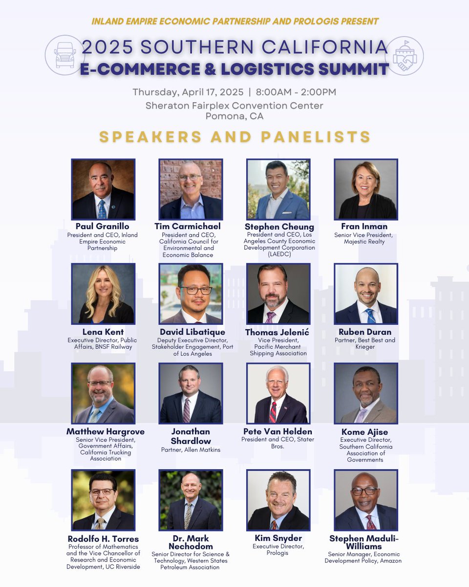🚨LAST CHANCE: Ticket Sales End TODAY at 5:00pm!

Join us tomorrow, April 17, 2025 at the 2025 Southern California E-Commerce and Logistics Summit. This is an event you won’t want to miss— we hope to see you there!

🎟️Register today at eventbrite.com/e/120379195714…