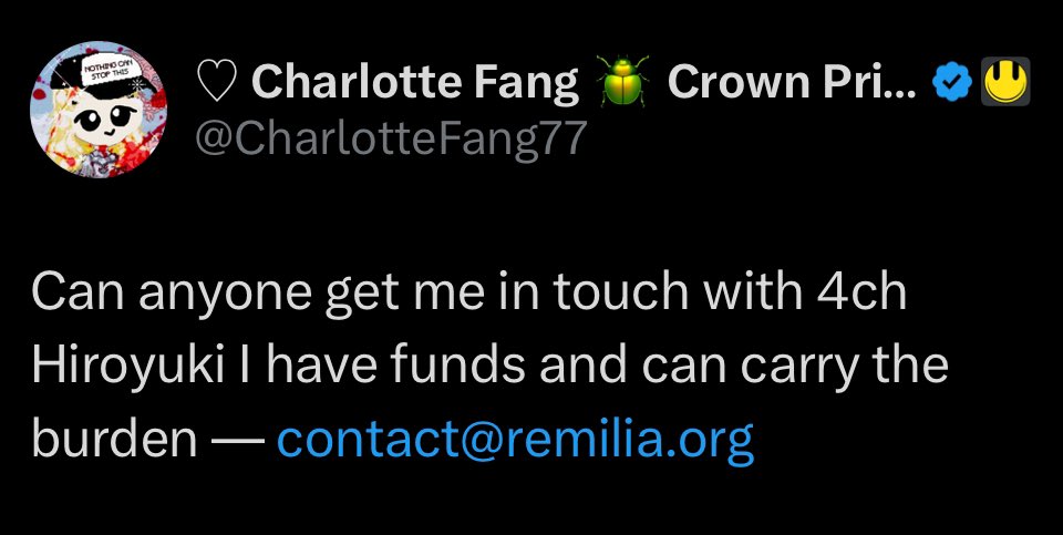 lol if remilia climbs the chaos ladder to literally acquire 4chan id be sooooooooo