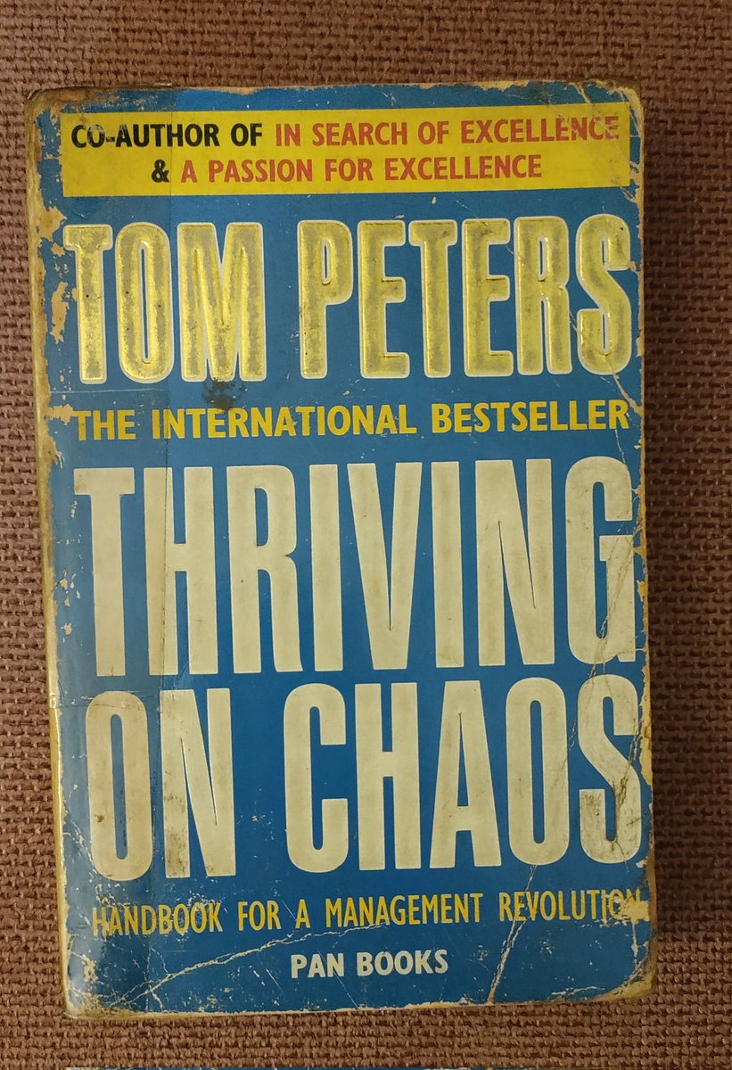 HiOnMoon's tweet photo. Amazing how even today i am compelled to refer to this masterpiece by @tom_peters for a leadership presentation.
The tenets in the book are as relevant today as these were in the 90s. https://t.co/i0hc055P4T