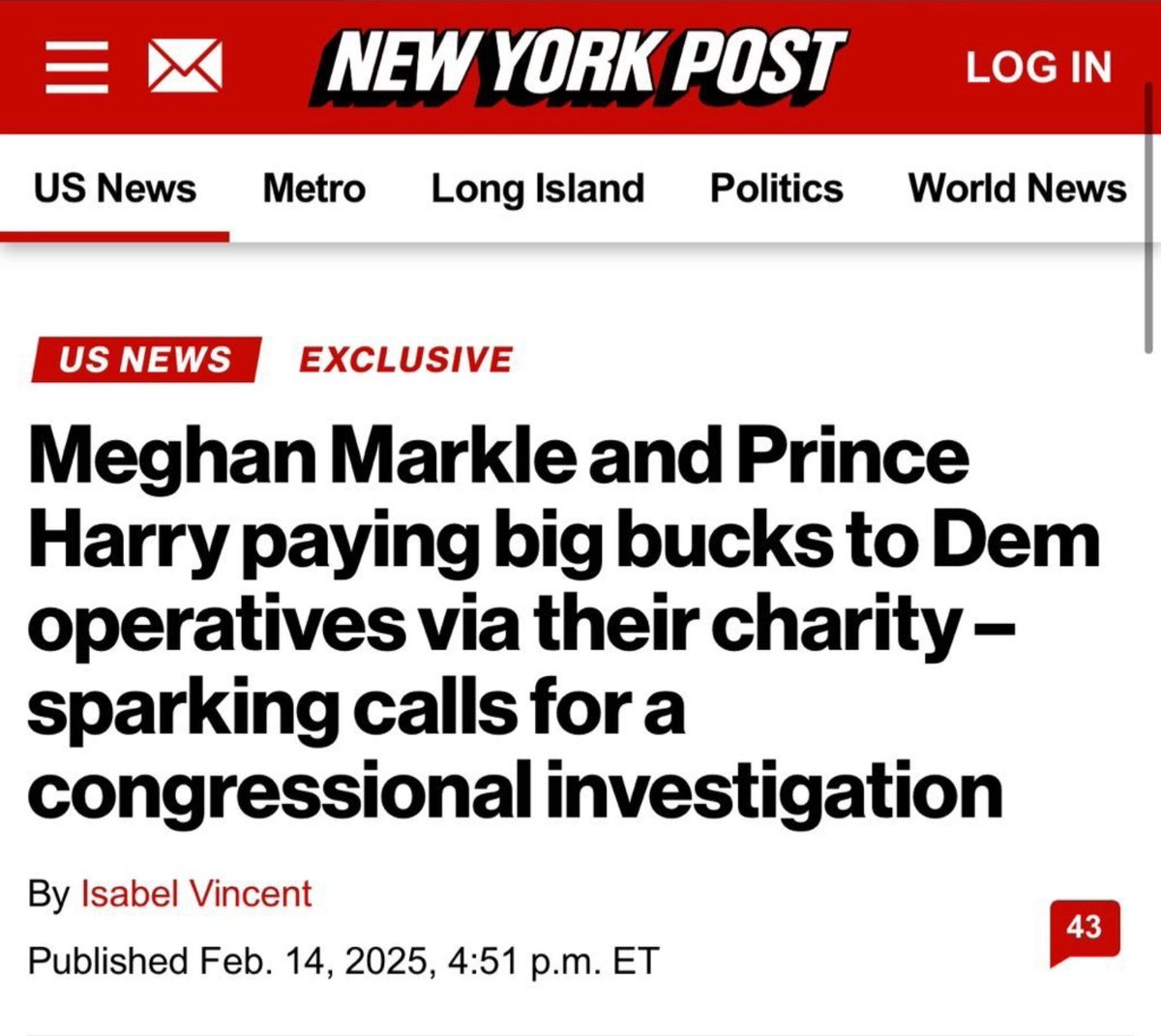 tysonluvskk's tweet photo. @radar_online She's paying alot to get y'all on side and stop running the surrogate stories eh?? #FOHarryandMeghan no one has time for your toxic drivel whining and tantrums. Enjoy #Overseas especially now the #USAIDS funds have dried up and biden's daughter gets investigated. More should be. https://t.co/Hfa4sZW5Jd