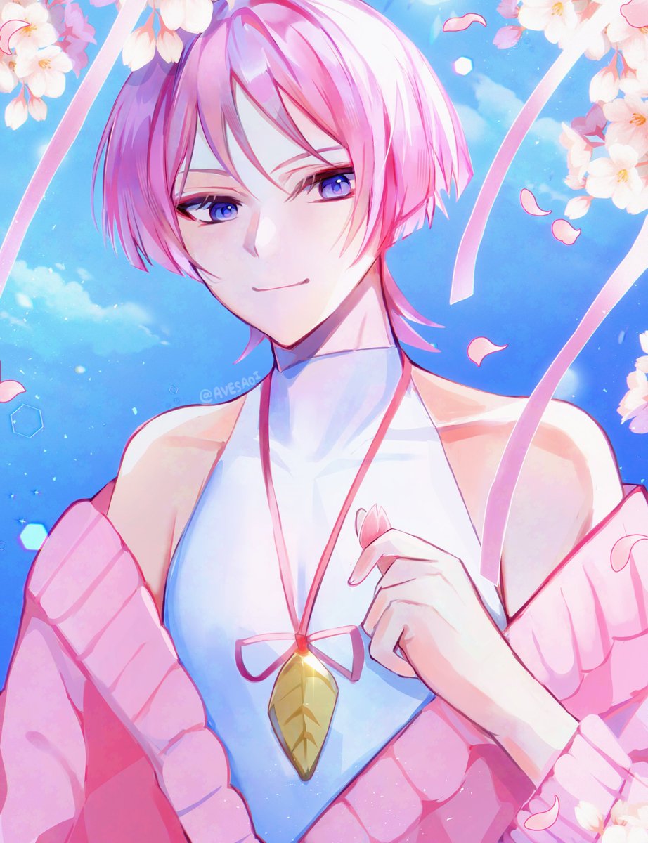 💓🌸 Pink Scara (*´∇｀*)
design by @ mik0chn 

Some details slipped by, but I hope this pink still warms your heart.
 #scaramouche #Sakuramouche #genshinimpactart