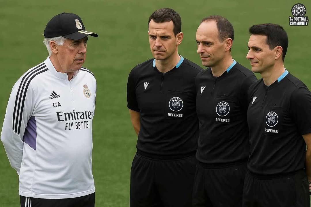 Ancelotti was seen training Real Madrid players ahead of the match.