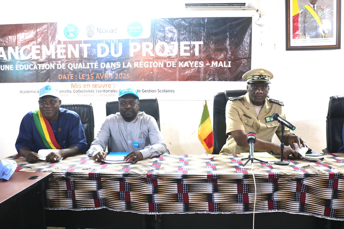 unicefmali's tweet image. UNICEF, in partnership with the @noradno thematic funds, has launched the “Access to quality education in the Kayes and Nioro region” project. This initiative aims to ensure inclusive education for 7,000 children and improve learning outcomes for 30,000 more.
#ForEveryChild,…