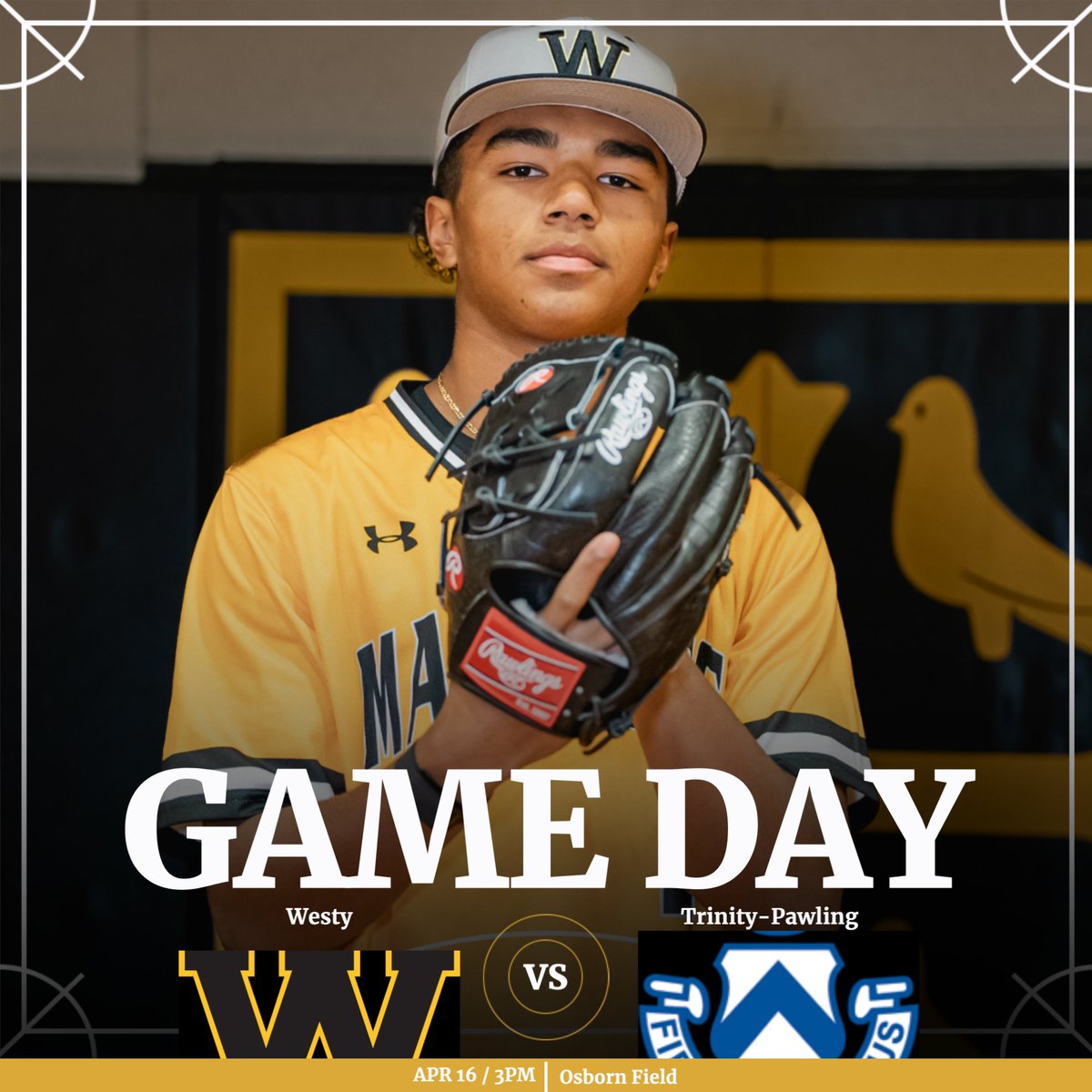 Westminster Baseball (@westybsb) on Twitter photo 𝙂𝙖𝙢𝙚𝙙𝙖𝙮 on Osborn Field!
🆚<a href="/tpridebaseball/">Trinity-Pawling Baseball ⚾️</a>
⏰3:00PM
📍Osborn Field
#GRIT
*Please note, there is no livestream for this contest. 𝙂𝙖𝙢𝙚𝙙𝙖𝙮 on Osborn Field!
🆚<a href="/tpridebaseball/">Trinity-Pawling Baseball ⚾️</a>
⏰3:00PM
📍Osborn Field
#GRIT
*Please note, there is no livestream for this contest.