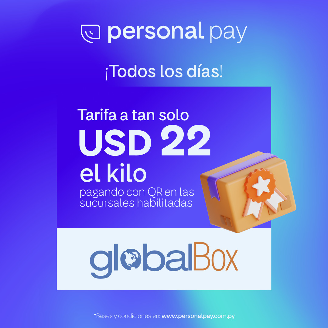 personalpaypy's tweet image. Hacé tus pedidos por Global Box y ahorrá con #PersonalPay 📦 ✈️