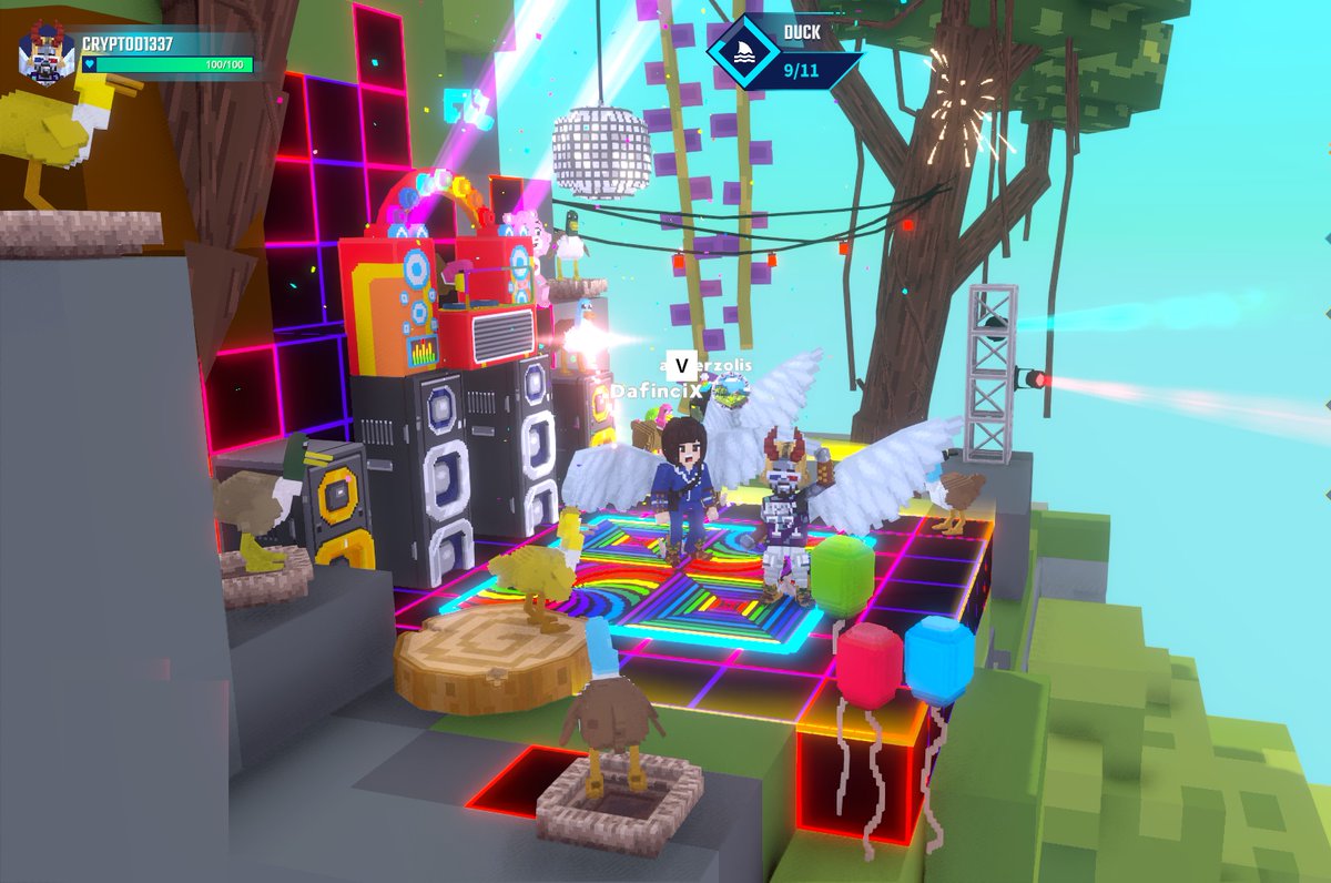 Dancing ducks, only in <a href="/TheSandboxGame/">The Sandbox</a> 🦆 tsbga.me/TheSandbox #AlphaSeason5