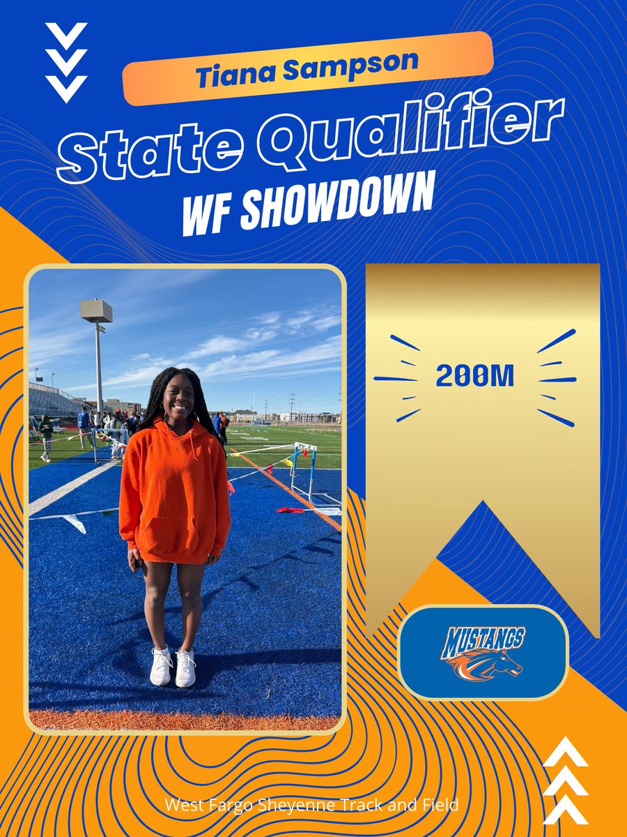 Congrats to Tiana Sampson for qualifying in the 200m with a time of 26.89!