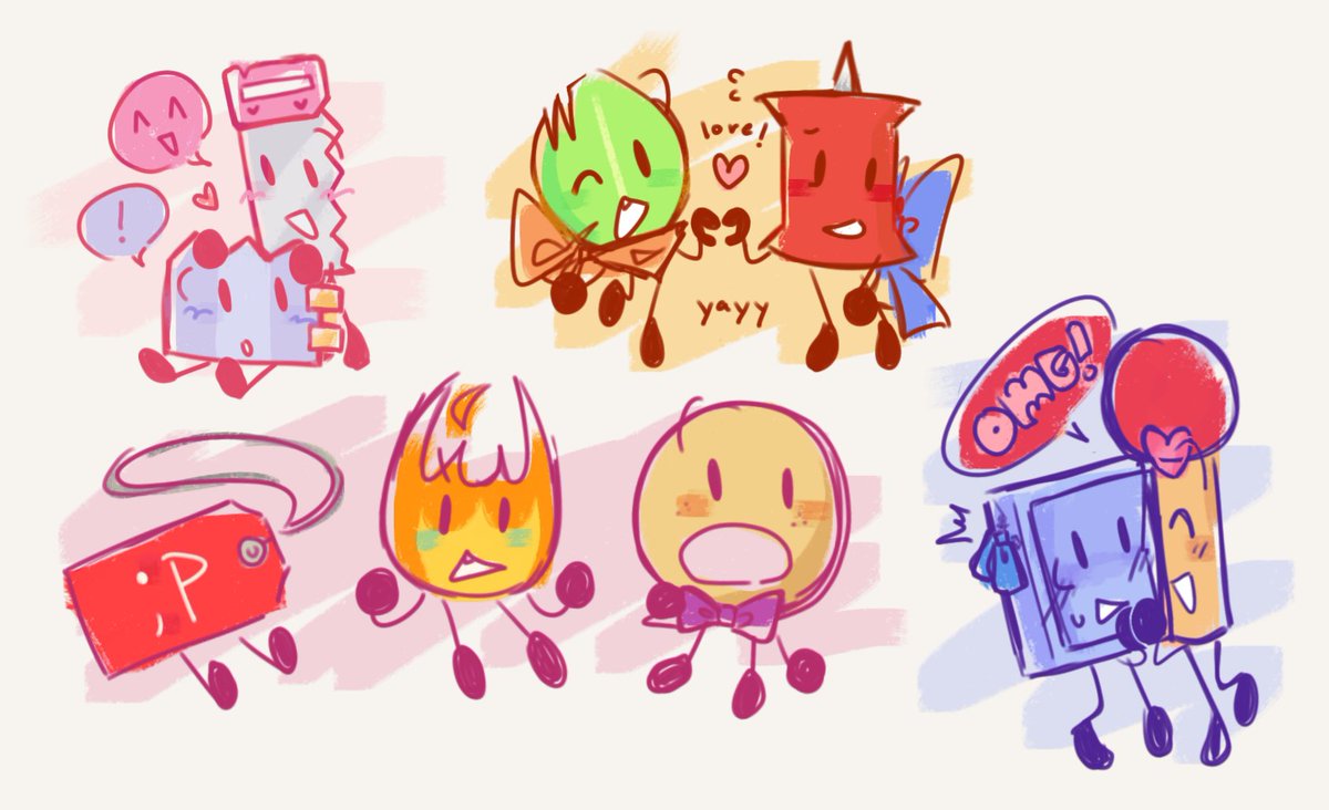 m3xyuu's tweet photo. first batch of art requests 🫶 #bfdi https://t.co/jRq96MjZ4I