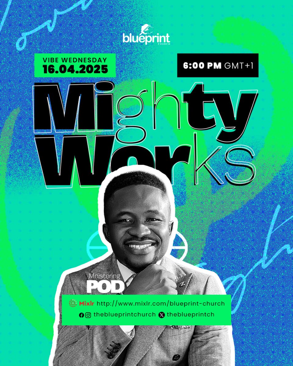 TheBlueprintCh's tweet photo. Hello Friends! 🎉
___
Join our VIBE WEDNESDAY Service Experience tonight at 6:00 PM LIVE on Mixlr.
___
You'd be tremendously blessed.
The link to join is in our bio.
See you there! 🎉
#MightyWorks
#VibeWednesday
#TheBlueprintChurch
#BeautifyingLives
#BlueprintBrand https://t.co/C72k9vkMpS