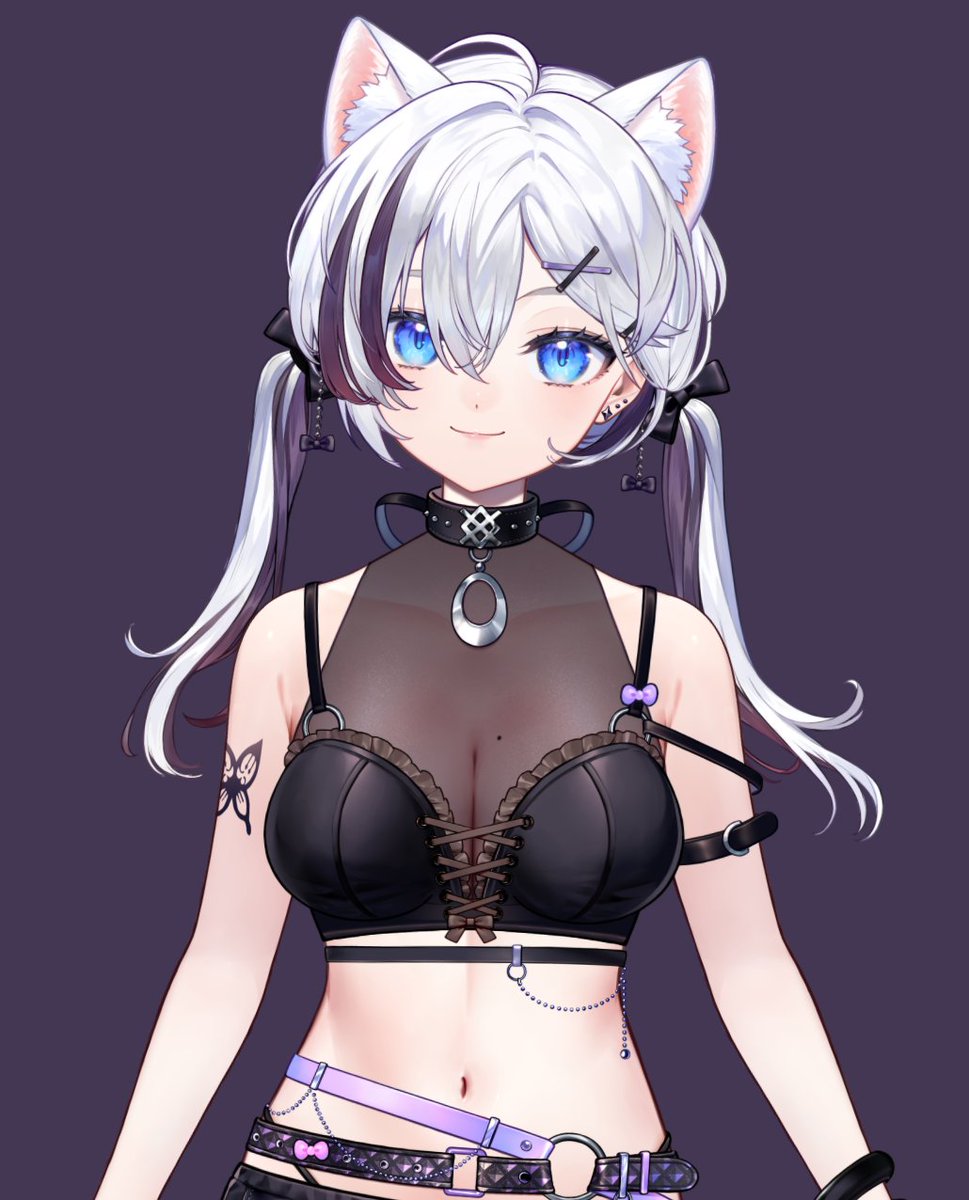 Shirogane_momo's tweet photo. 大家喵喵✨
新的世界線的貓貓已抵達!
黑髮是貓貓的戰鬥形態
武器設計及手的動作等鱈魚寶一起想🤍

繪師: @kusameax5 
建模: @Amee_110304 

#Vtuber https://t.co/eol2lHiawy