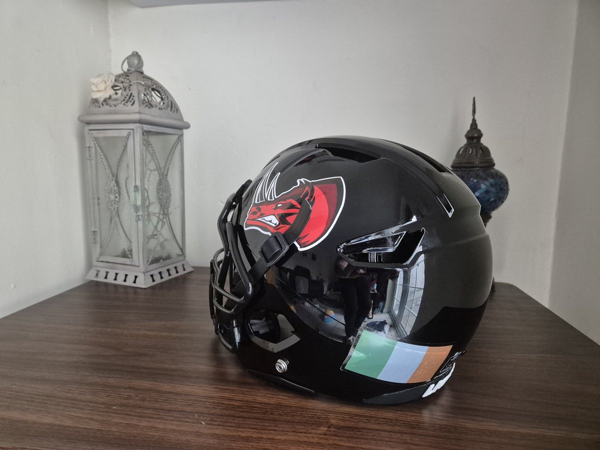 Proud to have sold what I must assume is the first <a href="/TheLightHelmets/">LIGHT Helmets</a> Apache to be worn in Ireland! This one will be taking the gridiron with the BRINK sponsored <a href="/DublinRhinos/">Dublin Rhinos</a>