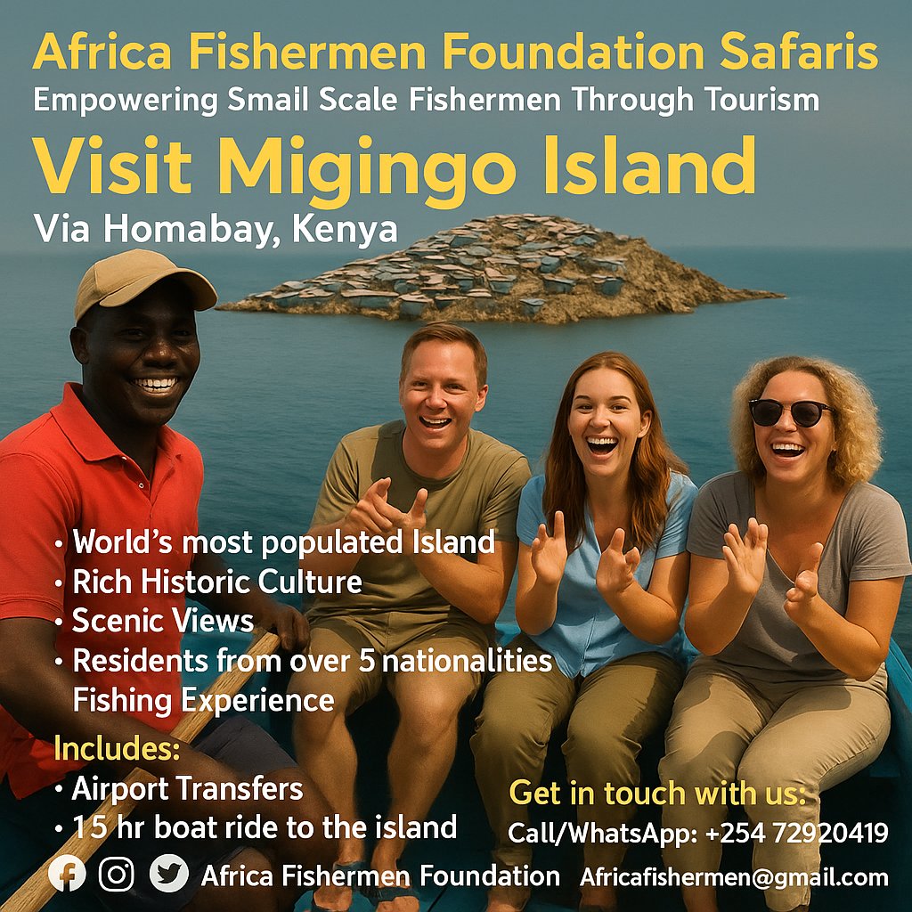 AfricaFishermen's tweet photo. Migingo Island in Kenya is the ultimate destination for tourists who are looking for 'An Experience of a Lifetime'
Africa Fishermen Foundation is the dedicated team to take you there

Call/WhatsApp: +254 729209419

#NationalDramaFestival Kairo Arsenal Madrid #MagicalKenya #Safari https://t.co/mwsuBZQpe9