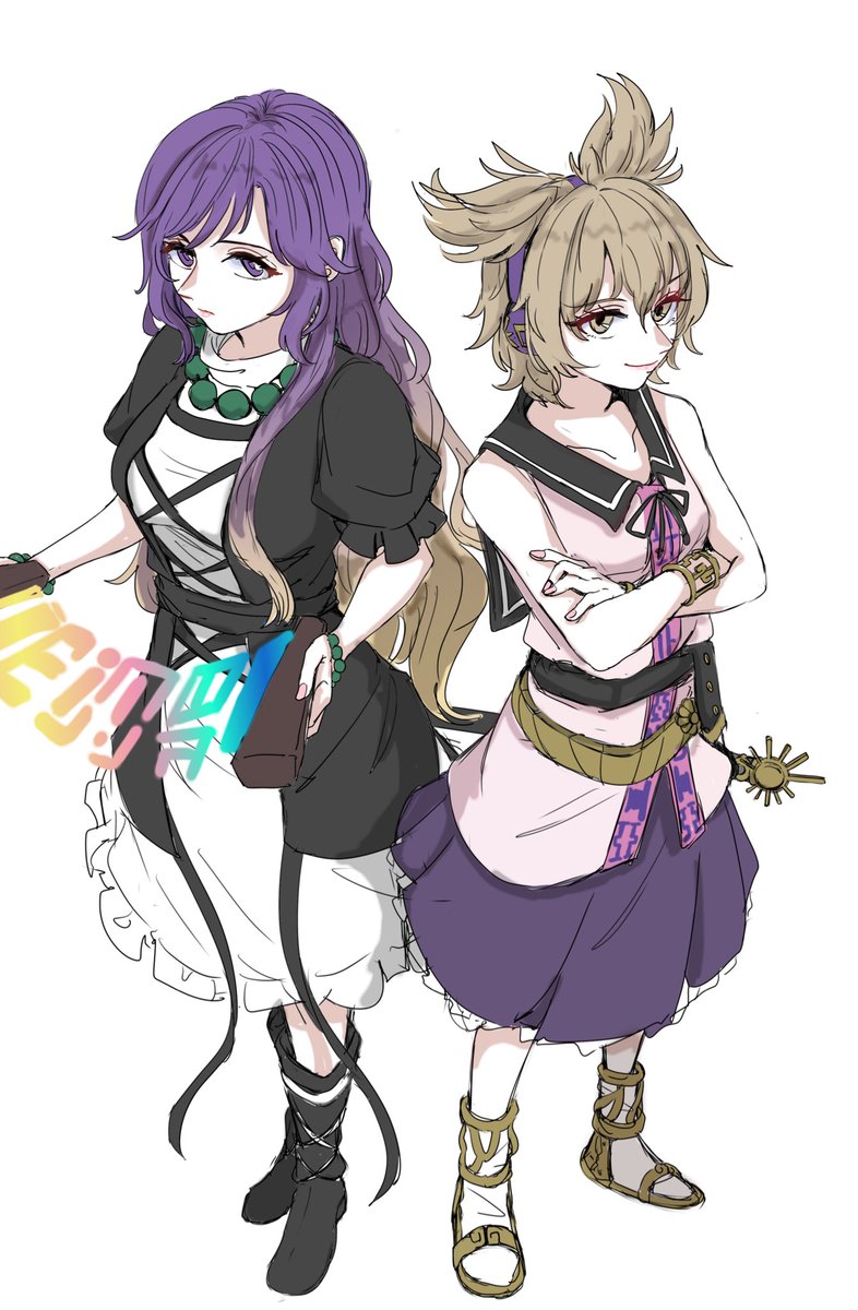 聖白蓮 ,豊聡耳神子 「」|真面目な学院生のイラスト