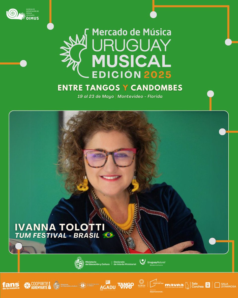 fansmusicauy's tweet photo. #Programadora | Ivanna Tolotti de TUM Festival dice presente en el MUM5 🇧🇷

📆 Entre el 19 y 23 de mayo
📌 Montevideo y Florida

Que tu música vuele ✈️ #NuestraMúsicaAlMundo | @AGADU_UY https://t.co/XTAhMQNjtD