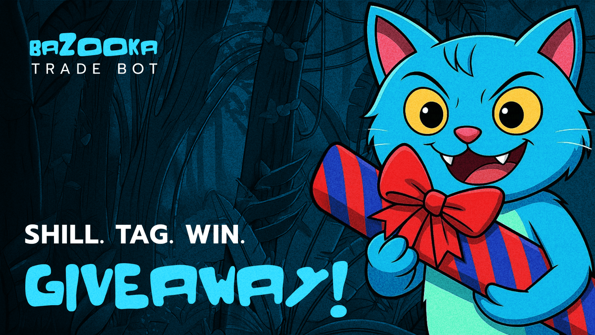 baZOOka_trading's tweet image. 🚨 Giveaway baZOOka 🚨

🔹 Like &amp;amp; retweet
🔹 Follow @baZOOka_trading
🔹 Tag 2 friends in the comments

3 people will randomly receive 5 dollars each to their baZOOka bot account. 

⏰ Finish on April 23

#Airdrop #GIVEAWAY