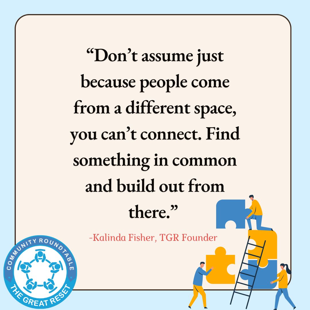 ResetGreat's tweet image. Different backgrounds, shared humanity. Find common ground and let connection grow. 🌍💙 #TheGreatReset #BridgeTheGap