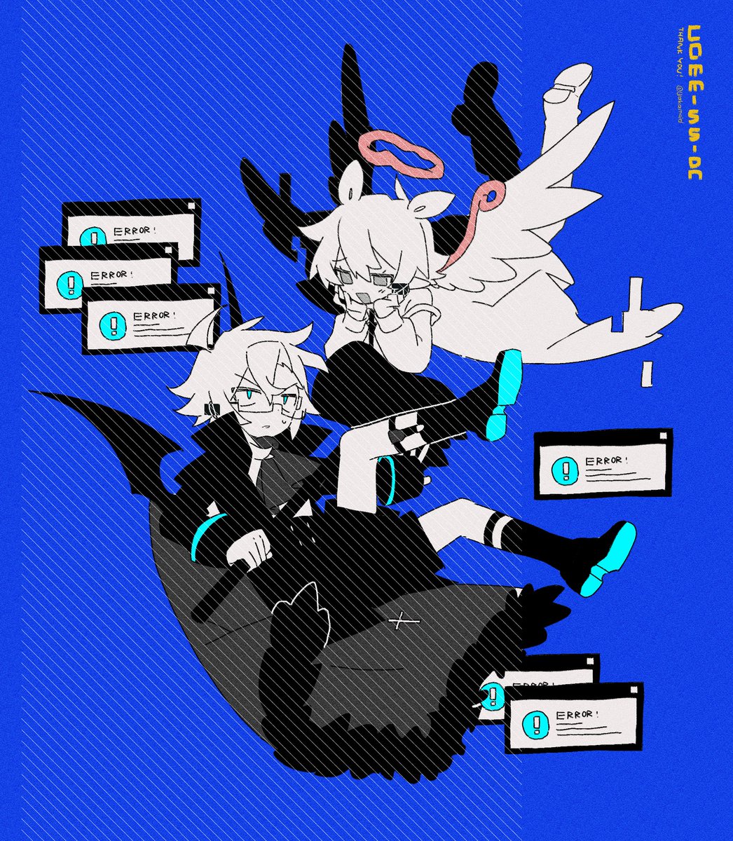 命命様に雀橋白槐ト羽澤拓哉のイラストを描いていただきました……！美しすぎる……❤️❤️❤️❤️😿😇😇😇🙏🙏🙏
（雀橋白槐×羽澤拓哉❤️🫶カプあり，パロ表現）