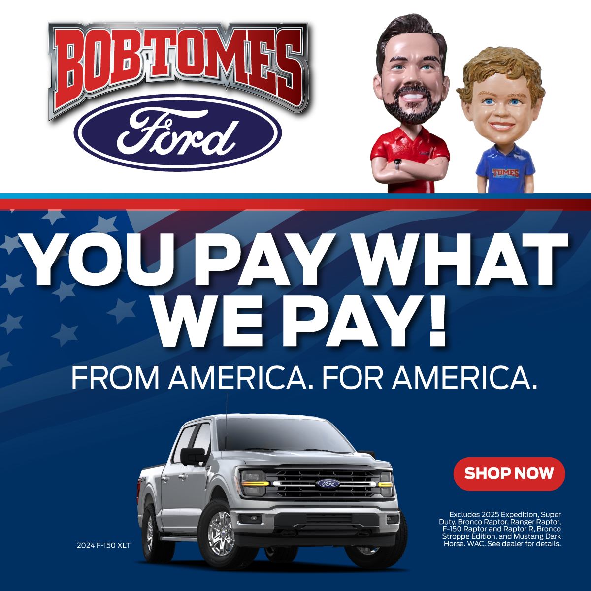 We'd never play an April Fool's joke THIS wild. Think employee pricing is too good to be true? Think again 🤩
 #TexasFord #McKinney #BobTomesFord #HomeOfTheTomesPromise #mckinneytx
