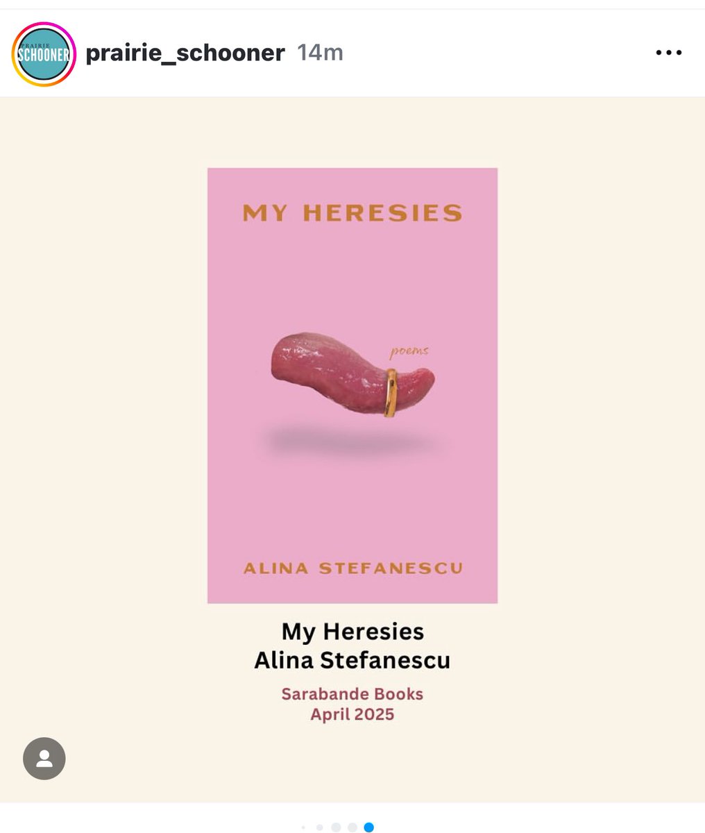 Alina Stefanescu (@aliner) on Twitter photo Thank you to <a href="/prairieschooner/">prairieschooner</a> for including MY HERESIES in their lovely roundup of books, which reminds me that it would mean a lot if you pre-ordered a copy of this creature directly from the publisher. 🫶 (link below) Thank you to <a href="/prairieschooner/">prairieschooner</a> for including MY HERESIES in their lovely roundup of books, which reminds me that it would mean a lot if you pre-ordered a copy of this creature directly from the publisher. 🫶 (link below)