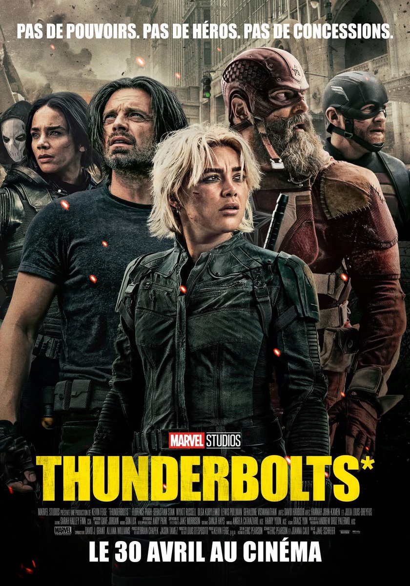 DisneyAnalysiFR's tweet photo. [#Thunderbolts*] Quand les #Avengers ne sont pas là, on peut compter sur eux…

Thunderbolts* au cinéma le 30 avril.

#MarvelStudios #Marvel #MCU https://t.co/dQNMJSKu1s